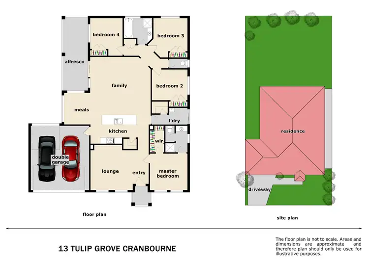 Floorplan of Homely house listing, 13 Tulip Grove, Cranbourne VIC 3977