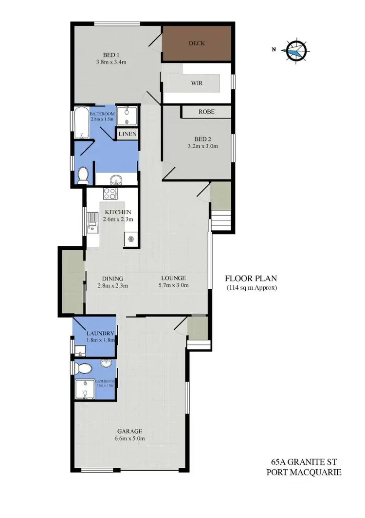 Floorplan of Homely house listing, 65a Granite Street, Port Macquarie NSW 2444