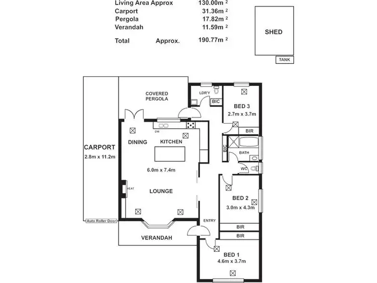 Floorplan of Homely house listing, 1A Hexham Avenue, Myrtle Bank SA 5064