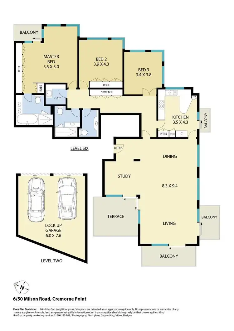 Floorplan of Homely apartment listing, 6/50 Milson Road, Cremorne Point NSW 2090