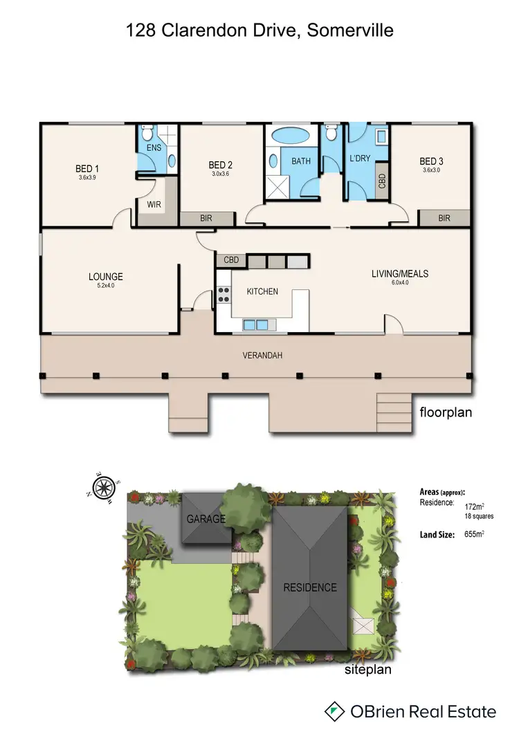 Floorplan of Homely house listing, 128 Clarendon Drive, Somerville VIC 3912