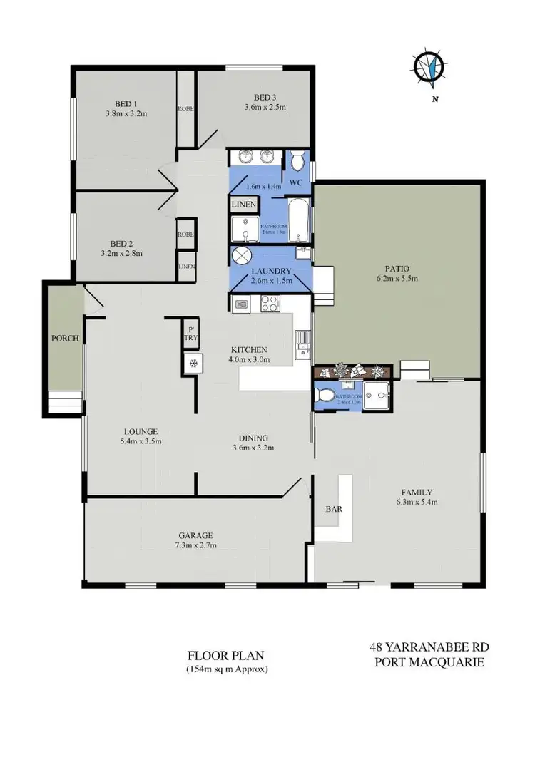 Floorplan of Homely house listing, 48 Yarranabee Road, Port Macquarie NSW 2444