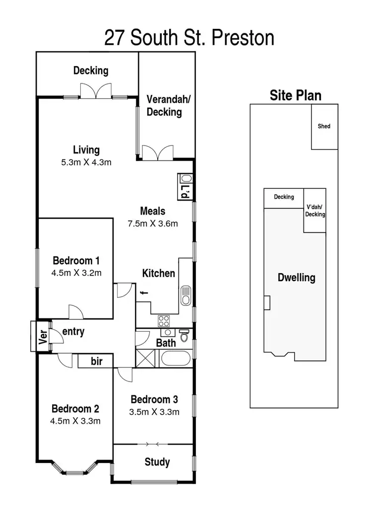 Floorplan of Homely house listing, 27 South Street, Preston VIC 3072