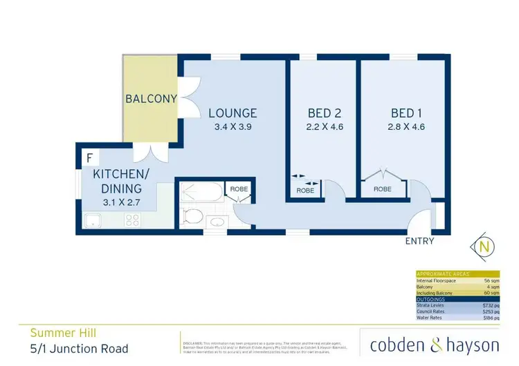 Floorplan of Homely apartment listing, 5/1 Junction Road, Summer Hill NSW 2130