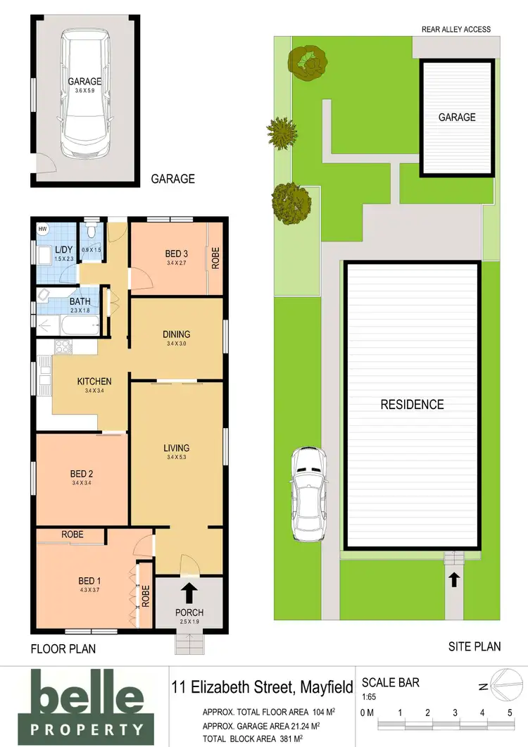 Floorplan of Homely house listing, 11 Elizabeth Street, Mayfield NSW 2304