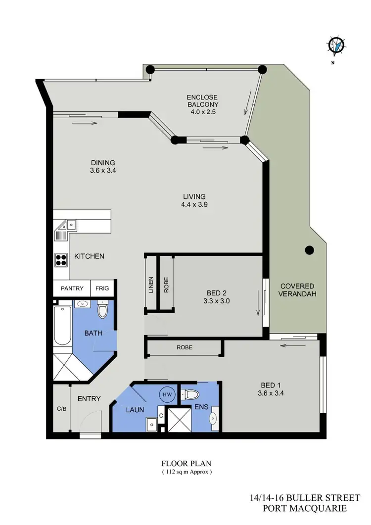 Floorplan of Homely unit listing, 14/14-16 Buller Street, Port Macquarie NSW 2444