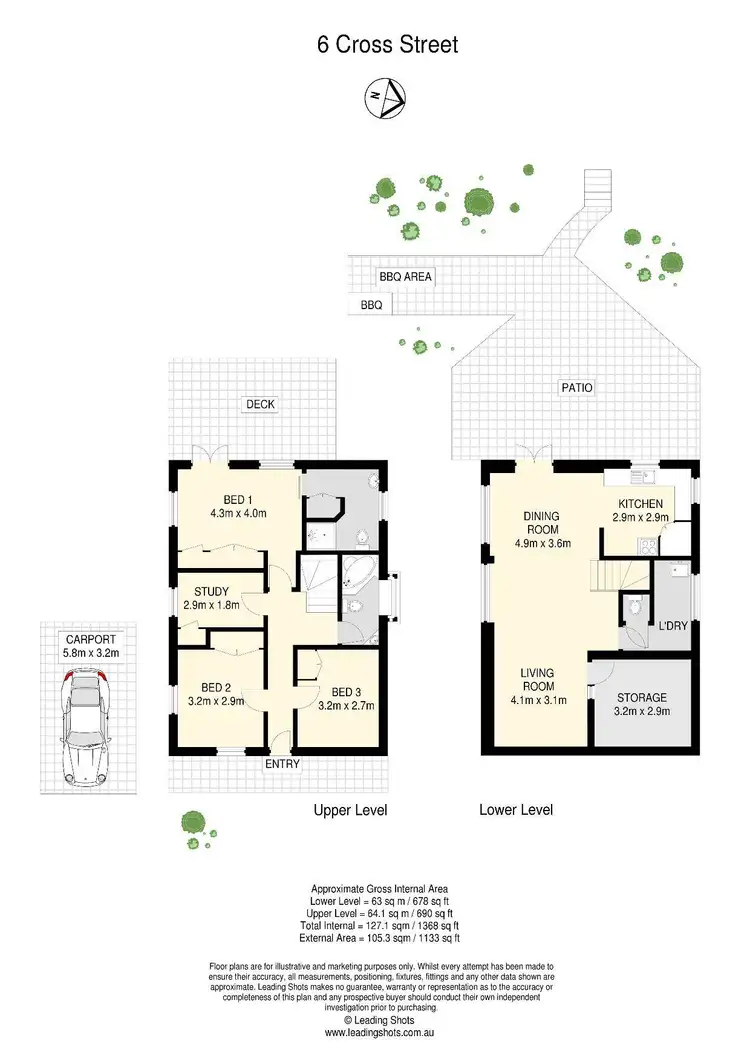 Floorplan of Homely house listing, 6 Cross Street, Red Hill QLD 4059
