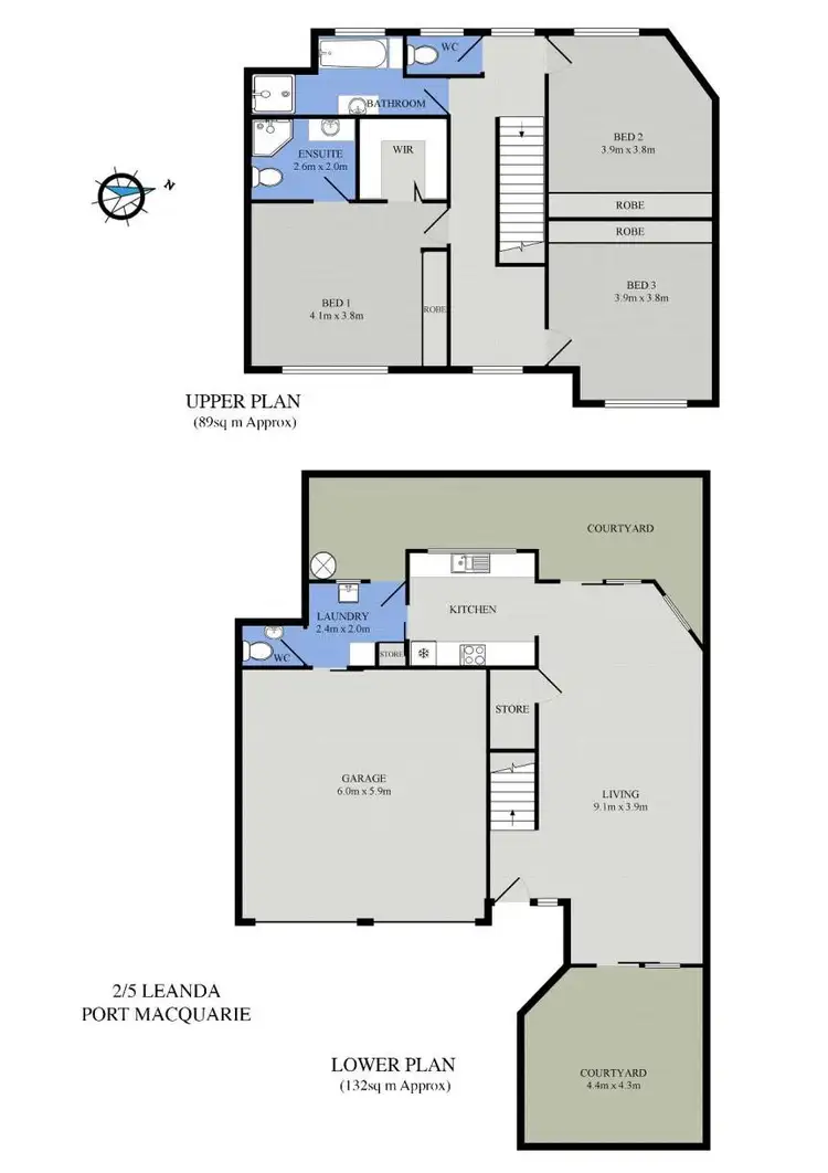Floorplan of Homely townhouse listing, 2/5 Leanda Street, Port Macquarie NSW 2444