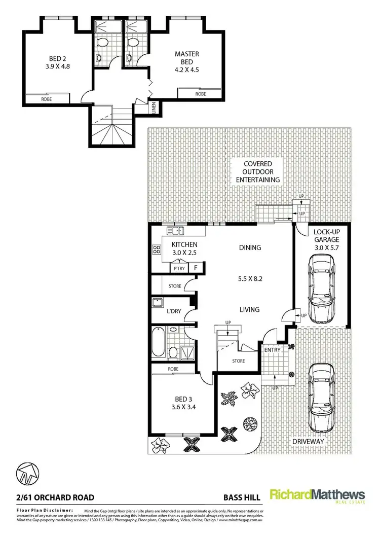 Floorplan of Homely townhouse listing, 2/61 Orchard Road, Bass Hill NSW 2197