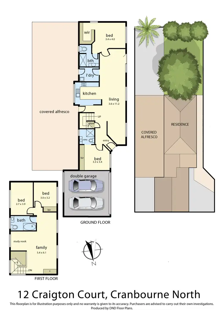 Floorplan of Homely house listing, 12 Craigton Court, Cranbourne North VIC 3977