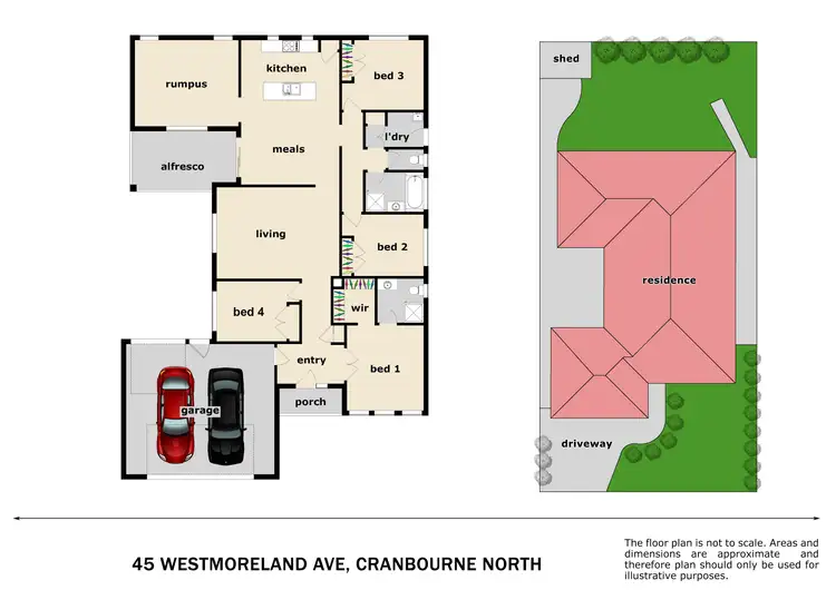 Floorplan of Homely house listing, 45 Westmoreland Avenue, Cranbourne North VIC 3977
