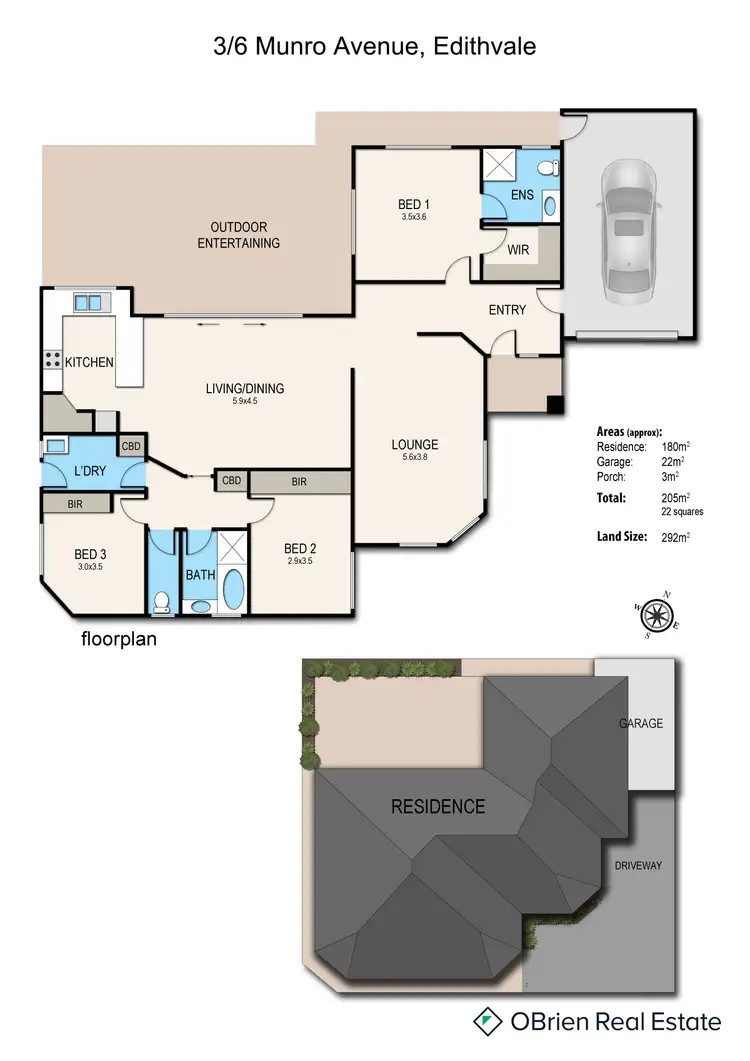 Floorplan of Homely unit listing, 3/6 Munro Avenue, Edithvale VIC 3196