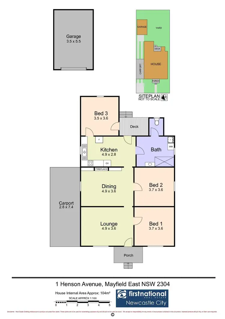 Floorplan of Homely house listing, 1 Henson Avenue, Mayfield East NSW 2304