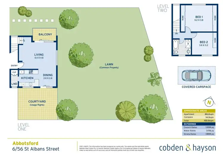 Floorplan of Homely apartment listing, 6/56 St Albans Street, Abbotsford NSW 2046