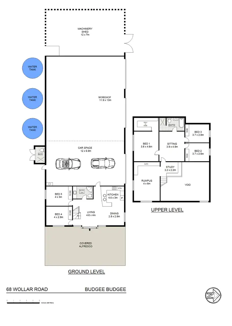 Floorplan of Homely rural property listing, 68 Wollar Road, Mudgee NSW 2850