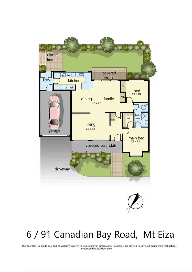 Floorplan of Homely townhouse listing, 6/91 Canadian Bay Road, Mount Eliza VIC 3930