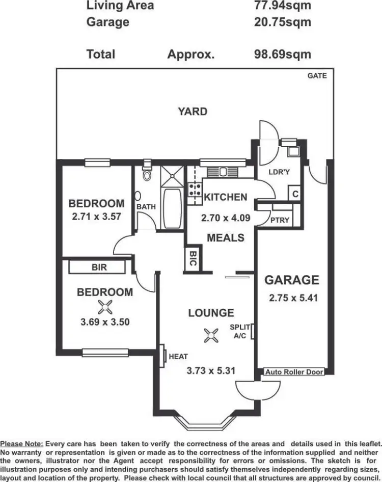 Floorplan of Homely unit listing, 3/16 Valmai Avenue, Kings Park SA 5034