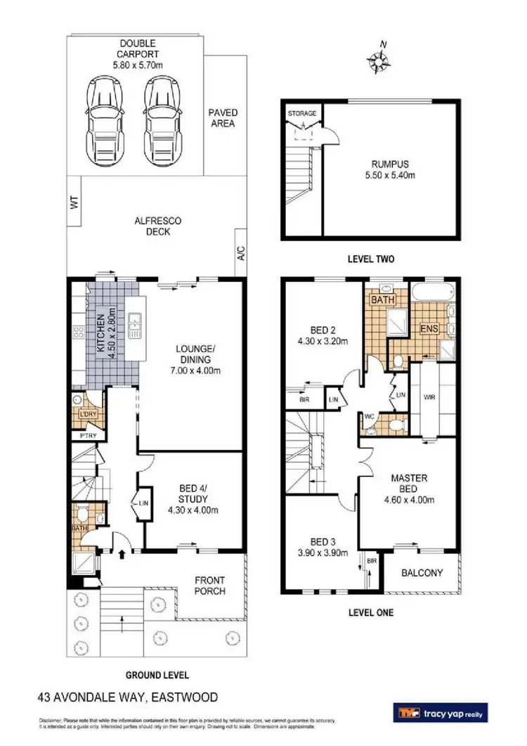 Floorplan of Homely house listing, 43 Avondale Way, Eastwood NSW 2122