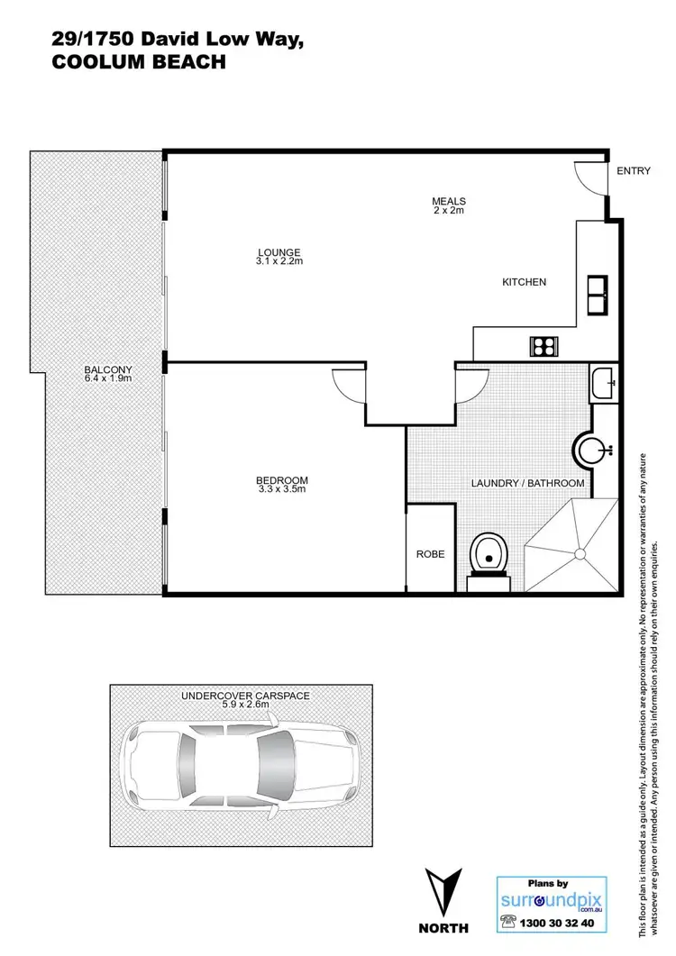Floorplan of Homely unit listing, Level 2/29/1750 David Low Way, Coolum Beach QLD 4573