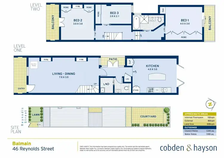 Floorplan of Homely house listing, 46 Reynolds Street, Balmain NSW 2041