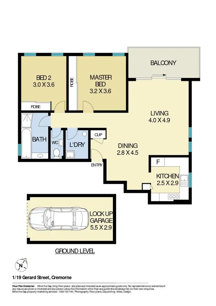 Floorplan of Homely apartment listing, 1/19 Gerard Street, Cremorne NSW 2090