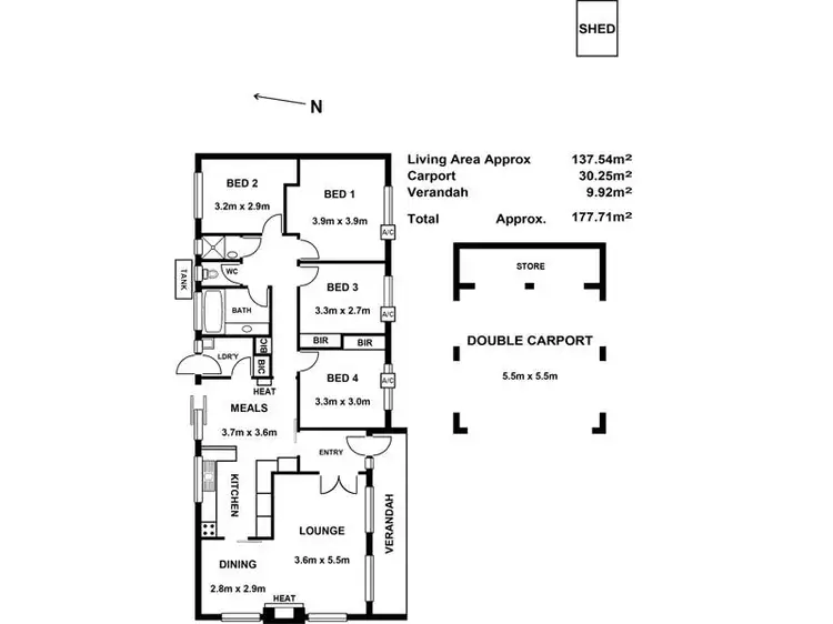 Floorplan of Homely house listing, 13 Soutchak Street, Fairview Park SA 5126