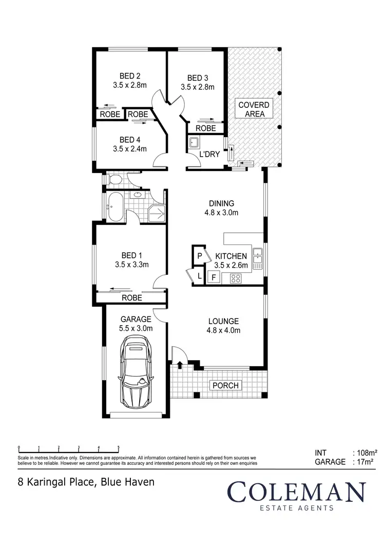 Floorplan of Homely house listing, 8 Karingal Place, Blue Haven NSW 2262