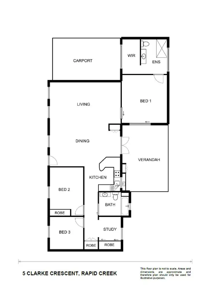 Floorplan of Homely house listing, 5 Clarke Crescent, Rapid Creek NT 810