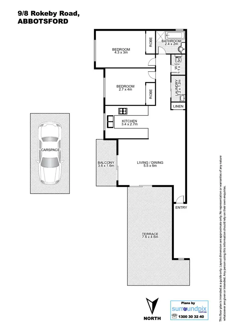 Floorplan of Homely apartment listing, 9/8 Rokeby Road, Abbotsford NSW 2046
