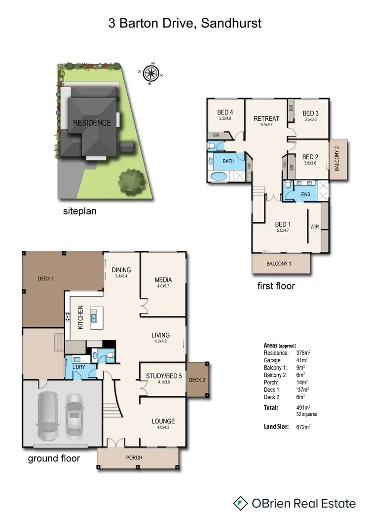 Floorplan of Homely house listing, 3 Barton Drive, Sandhurst VIC 3977