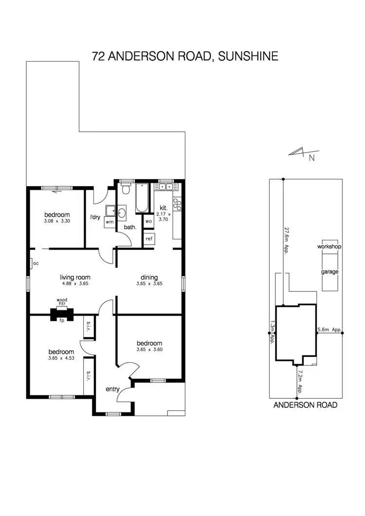 Floorplan of Homely house listing, 72 Anderson Road, Sunshine VIC 3020