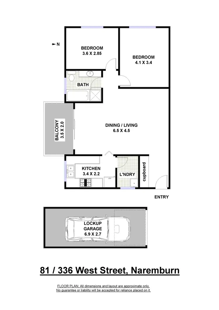 Floorplan of Homely apartment listing, 81/336 West Street, Naremburn NSW 2065