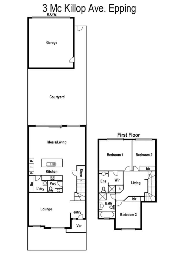 Floorplan of Homely townhouse listing, 3 McKillop Avenue, Epping VIC 3076