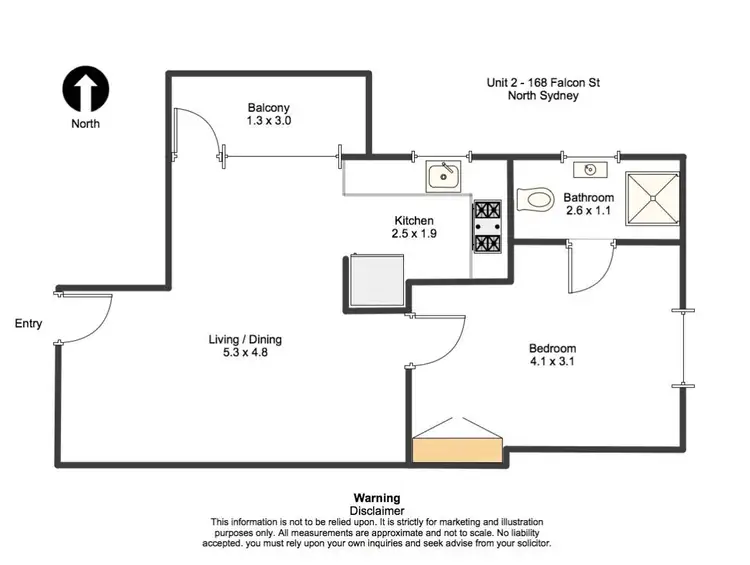 Floorplan of Homely unit listing, 2/168 Falcon Street, Crows Nest NSW 2065