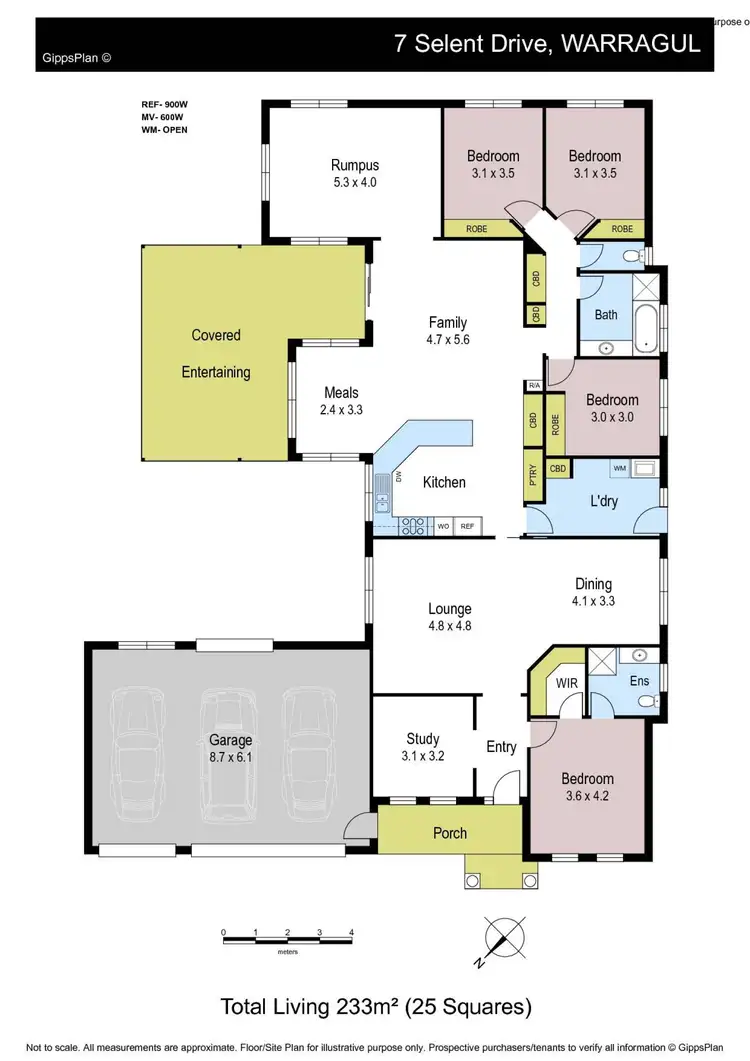 Floorplan of Homely house listing, 7 Selent Drive, Warragul VIC 3820