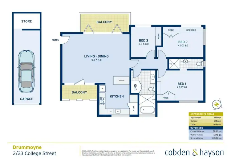 Floorplan of Homely apartment listing, 2/23 College Street, Drummoyne NSW 2047