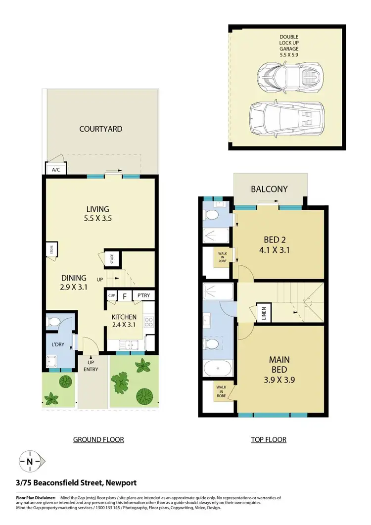 Floorplan of Homely townhouse listing, 3/75 Beaconsfield Street, Newport NSW 2106