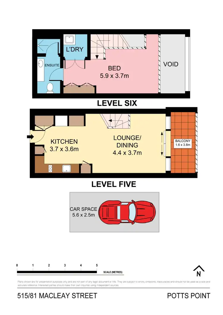 Floorplan of Homely apartment listing, 515/81 Macleay Street, Potts Point NSW 2011