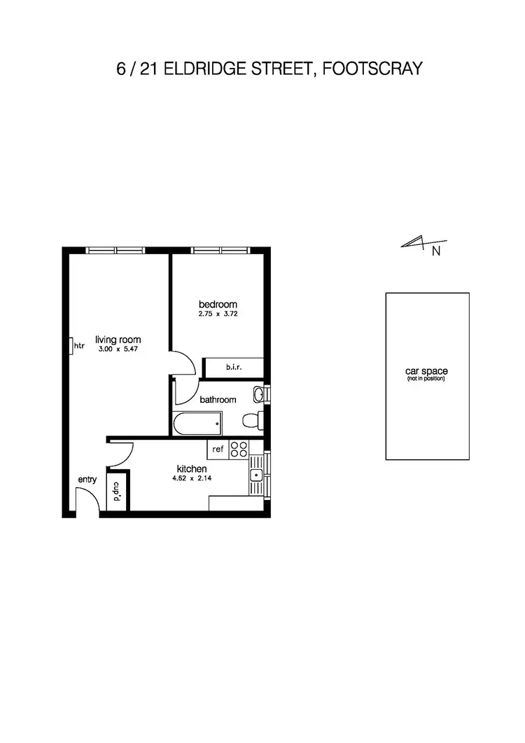 Floorplan of Homely apartment listing, 6/21 Eldridge Street, Footscray VIC 3011