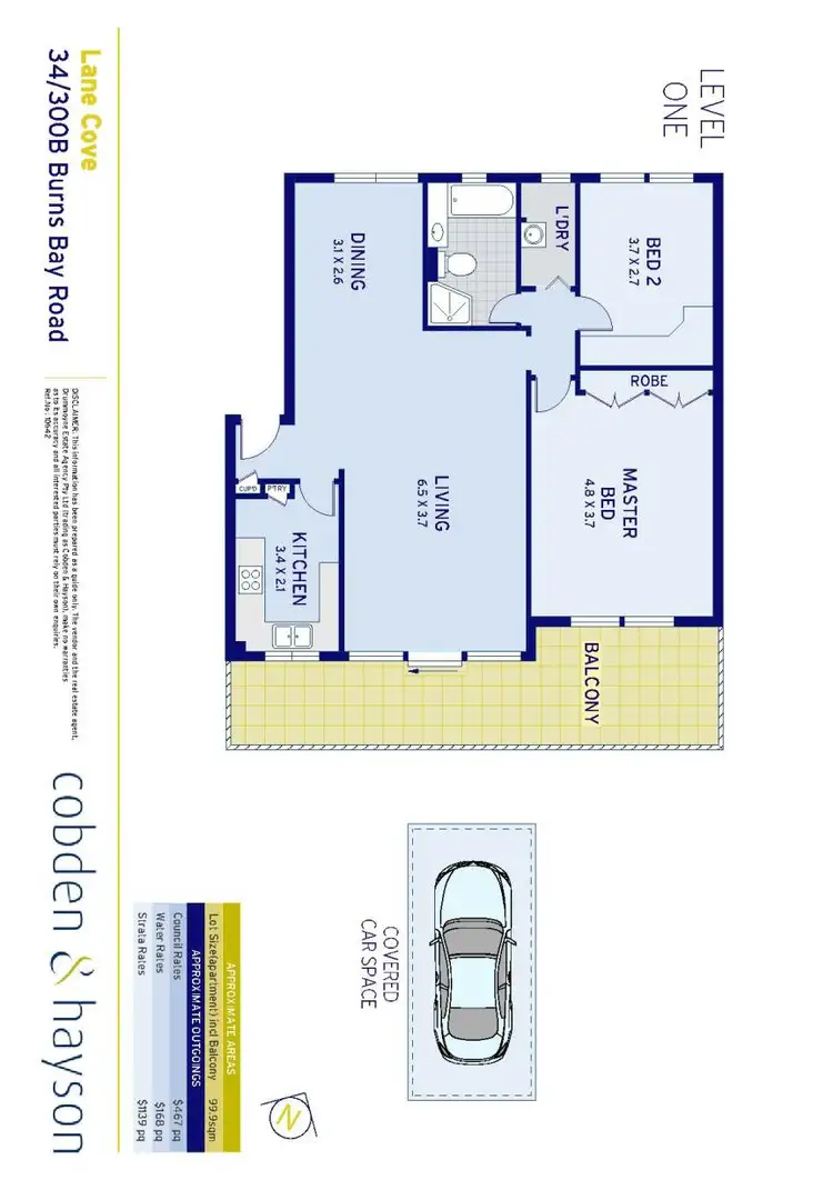 Floorplan of Homely apartment listing, 34/300B Burns Bay Road, Lane Cove NSW 2066