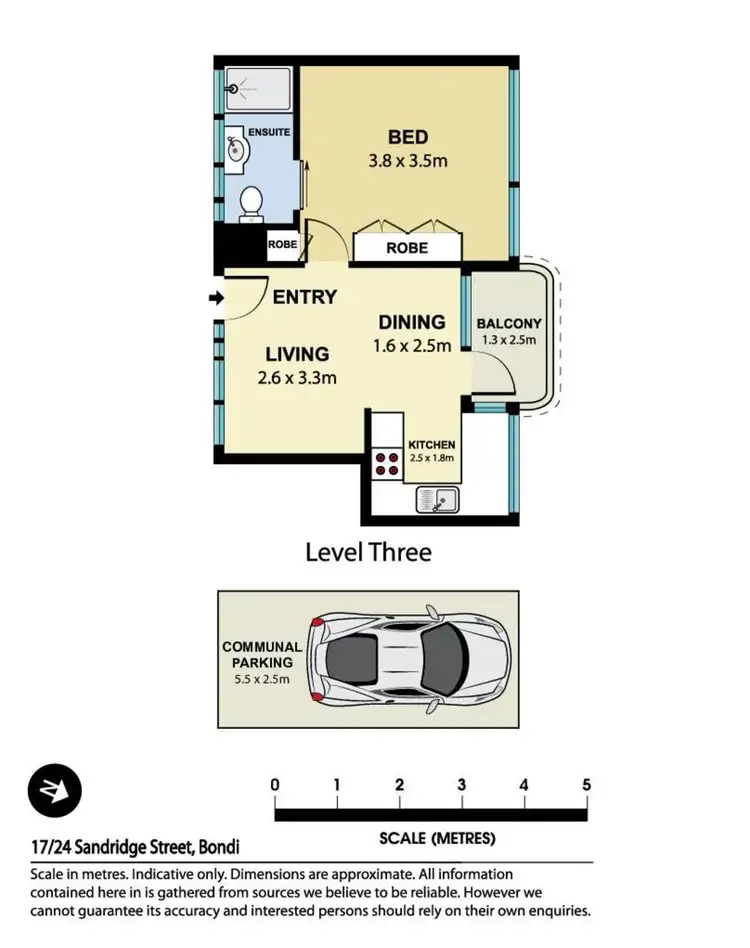 Floorplan of Homely apartment listing, 17/24 Sandridge Street, Bondi NSW 2026