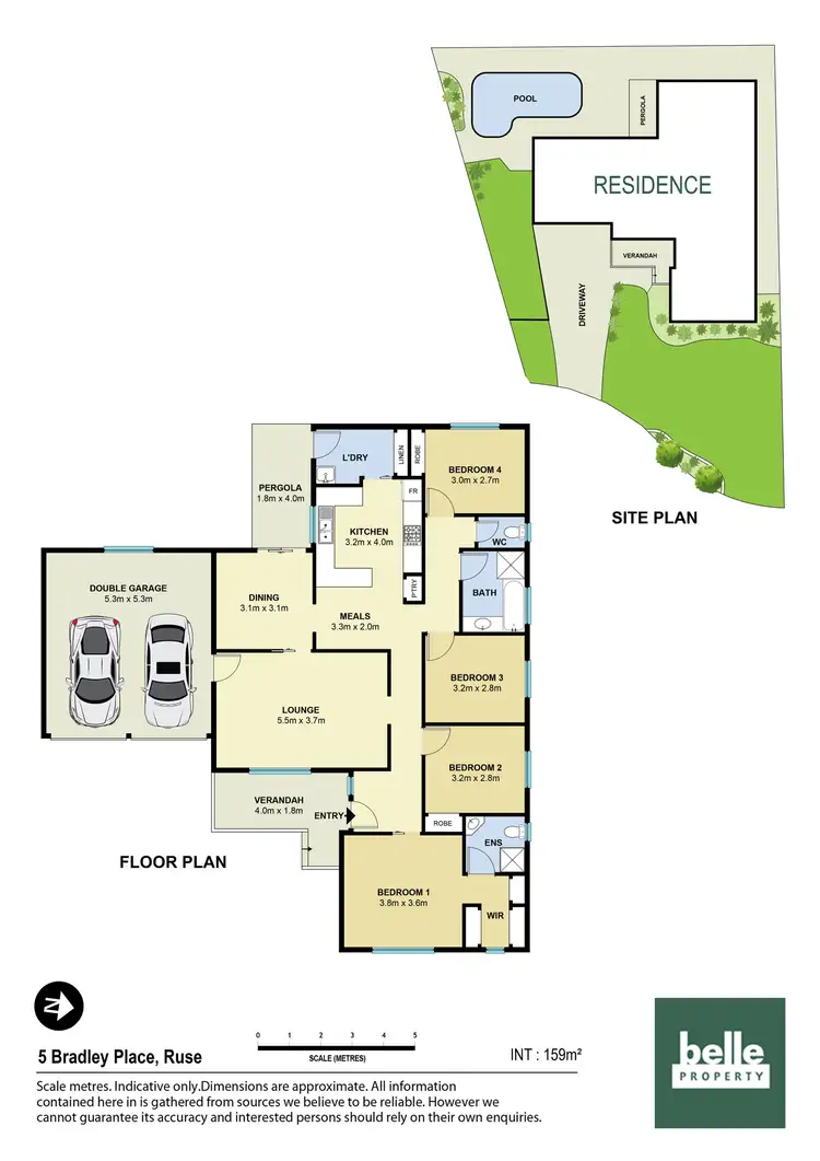 Floorplan of Homely house listing, 5 Bradley Place, Ruse NSW 2560