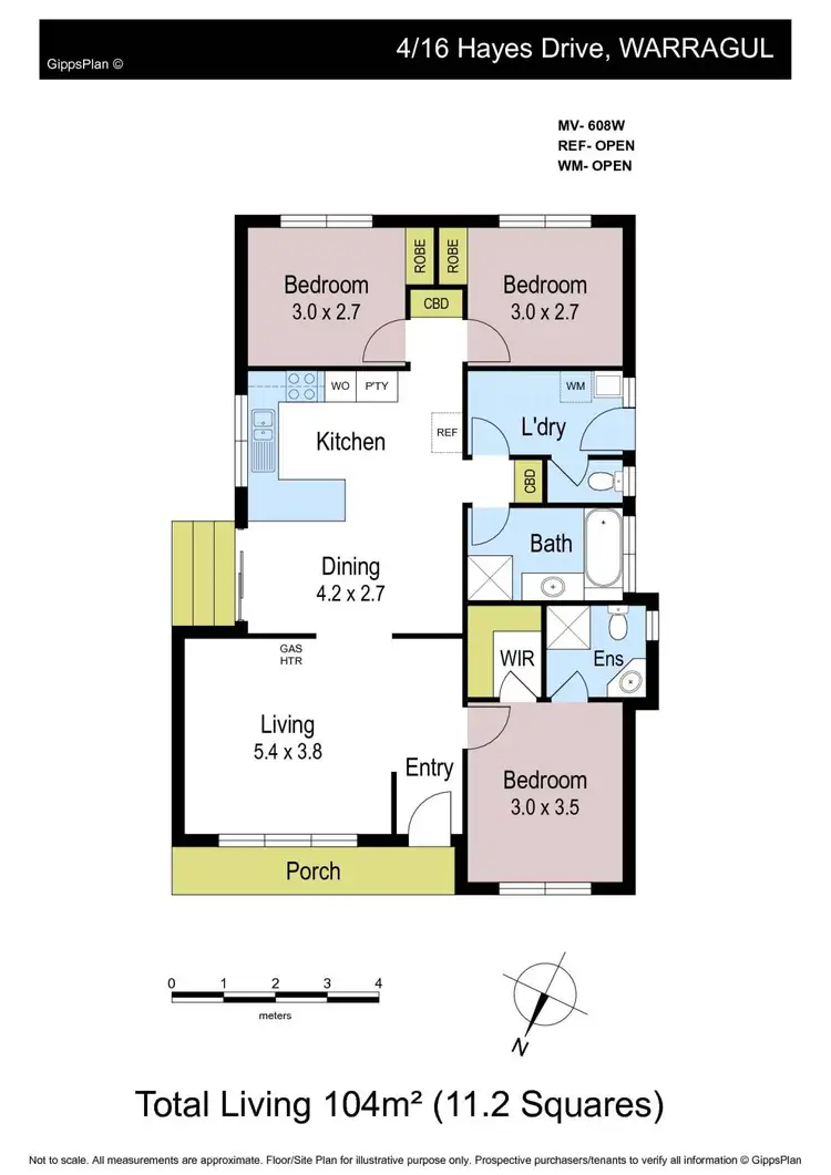 Floorplan of Homely house listing, 4/16 Hayes Drive, Warragul VIC 3820