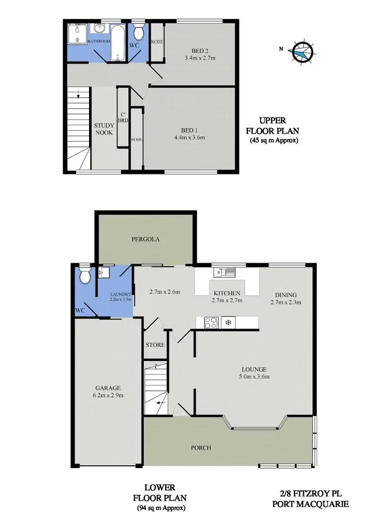 Floorplan of Homely unit listing, 2/8 Fitzroy Place, Port Macquarie NSW 2444