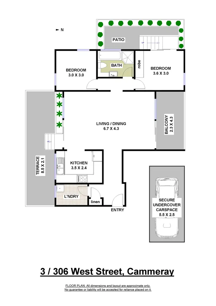 Floorplan of Homely apartment listing, 3/306 West Street, Cammeray NSW 2062