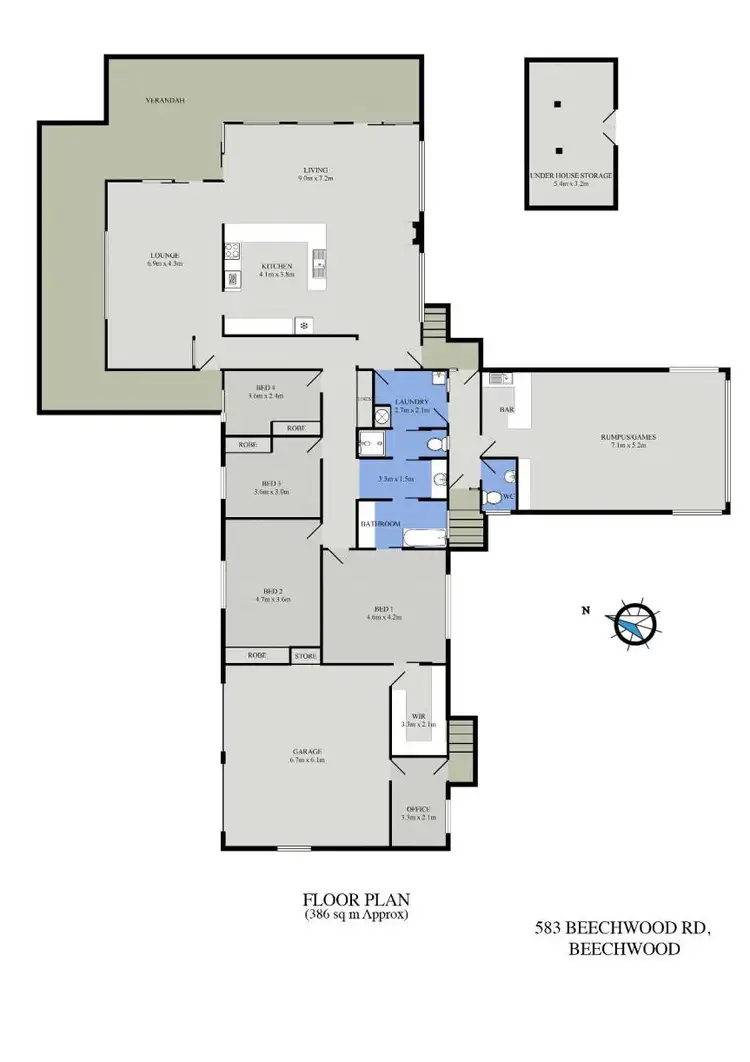 Floorplan of Homely rural property listing, 573-583 Beechwood Road, Beechwood NSW 2446