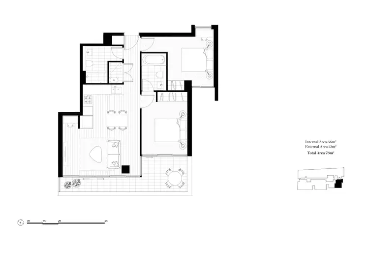 Floorplan of Homely apartment listing, 505/225 Pacific Highway, North Sydney NSW 2060