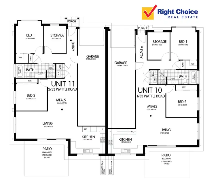 Floorplan of Homely villa listing, 1/33 Wattle Road, Flinders NSW 2529