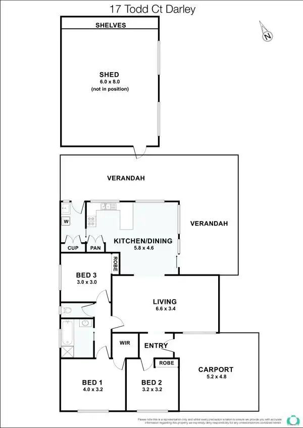 Floorplan of Homely house listing, 17 Todd Court, Bacchus Marsh VIC 3340