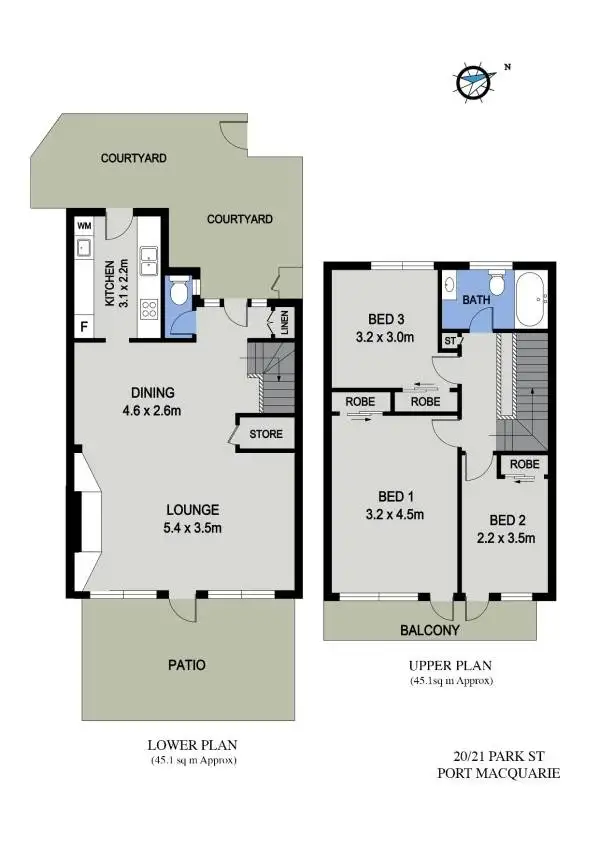 Floorplan of Homely townhouse listing, 20/21 Park Street, Port Macquarie NSW 2444